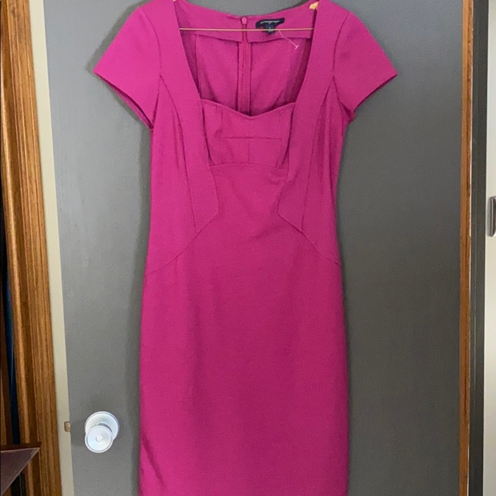 Banana Republic pink capped sleeve dress